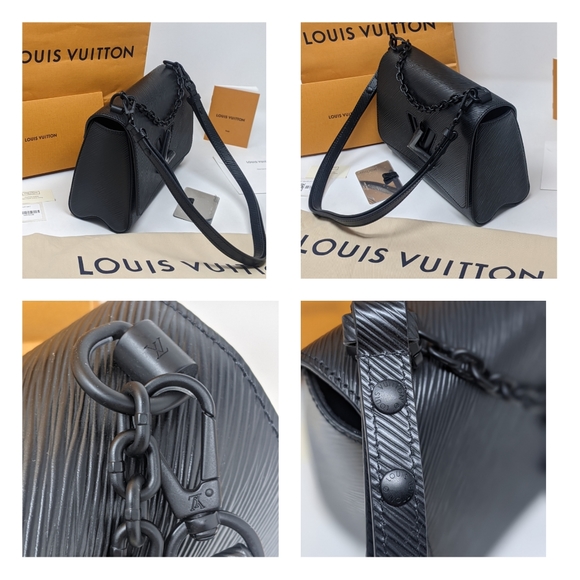 ๐จSale ๐ฆ๐HP๐Louis Vuitton All Matte Black Twist MM Shoulder bag๐Rare! - Picture 13 of 16